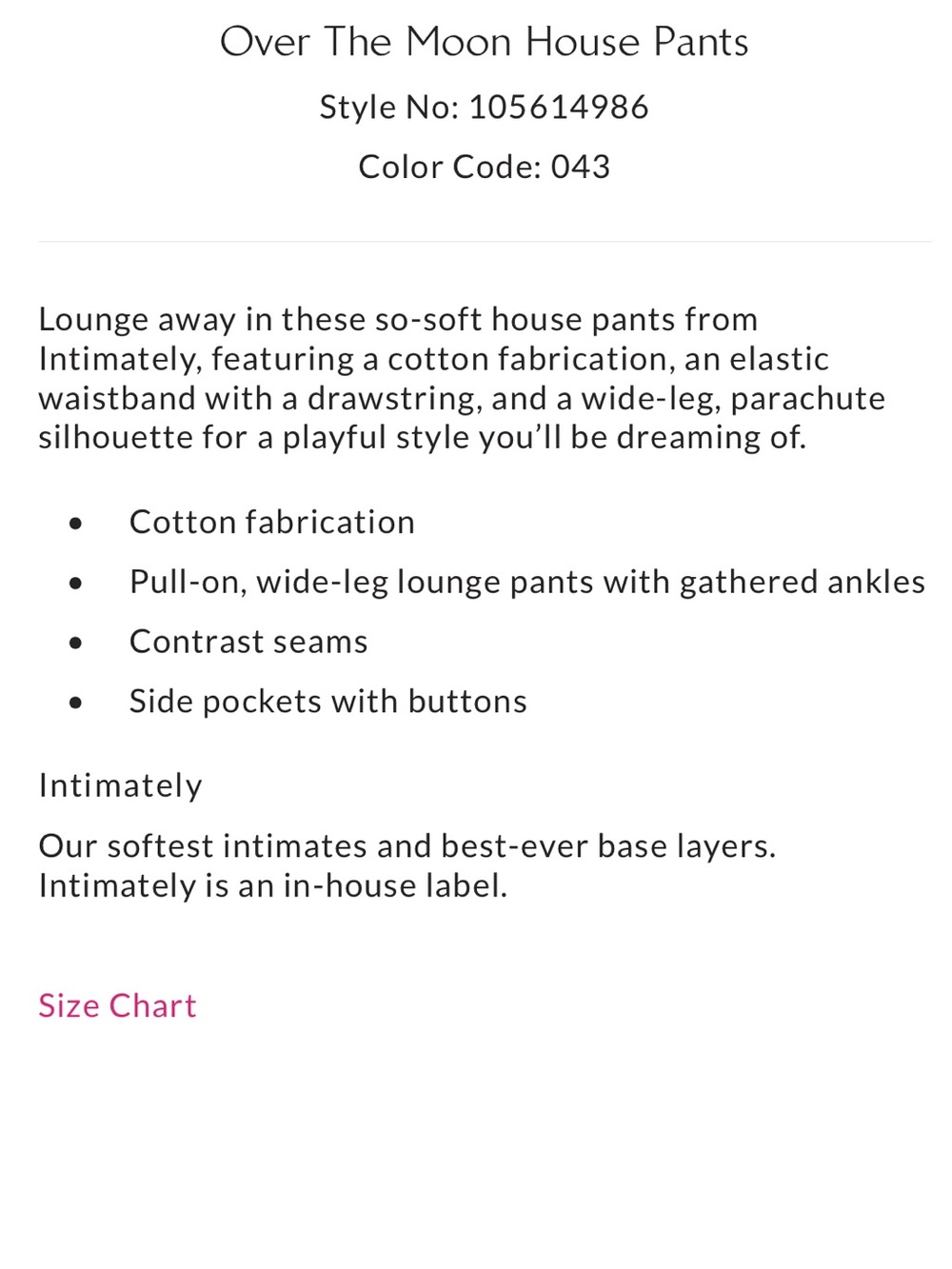 NWOT Free People Over the Moon house pants - Picture 5 of 6